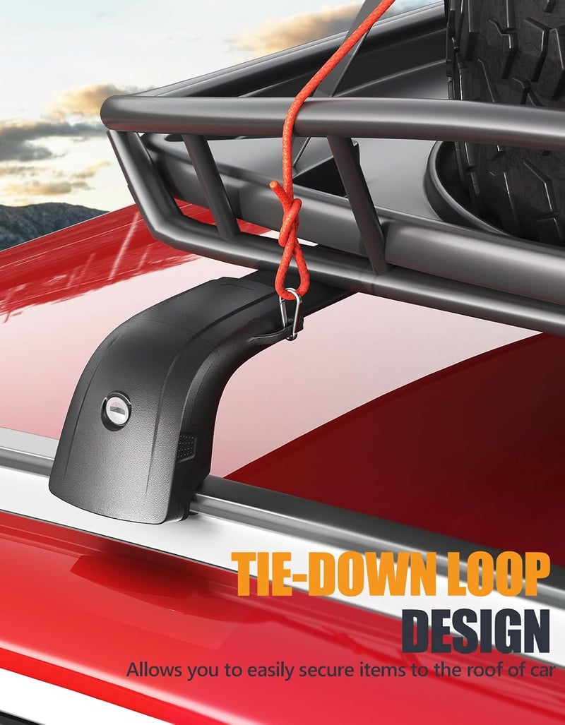 KINGGERI 220lb Lockable Roof Rack Cross Bars Compatible with Audi Q5 2018 2019 2020 2021 2022 2023 2024 2025 2026 with Flush Side Rails, Heavy Duty Aluminum Roof Rails Crossbars Luggage Accessories - Image 5